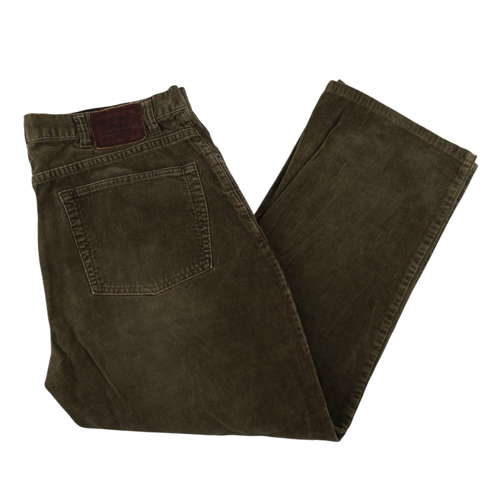 Polo Ralph Lauren Corduroy‎ Pants Men's 36x28 Green Pant Trouser Vintage 90s Y2K